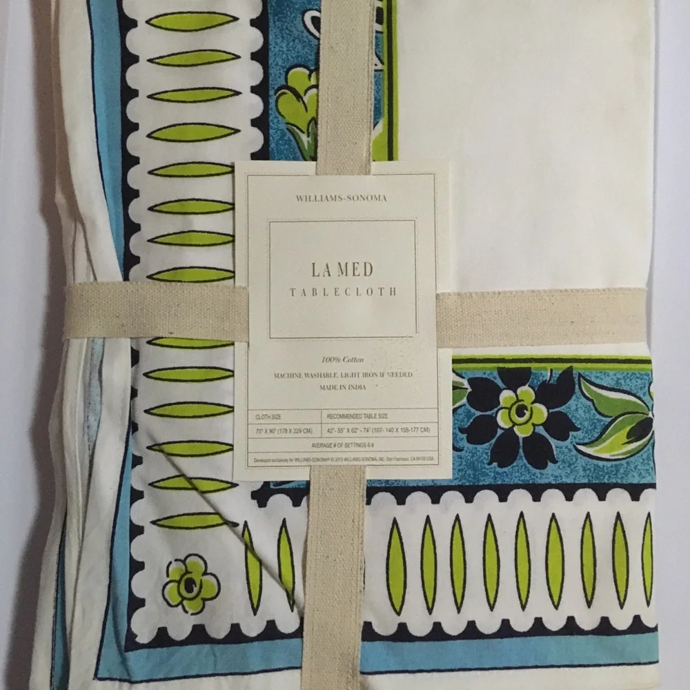 Vintage Williams-Sonoma La Med Tablecloth 70